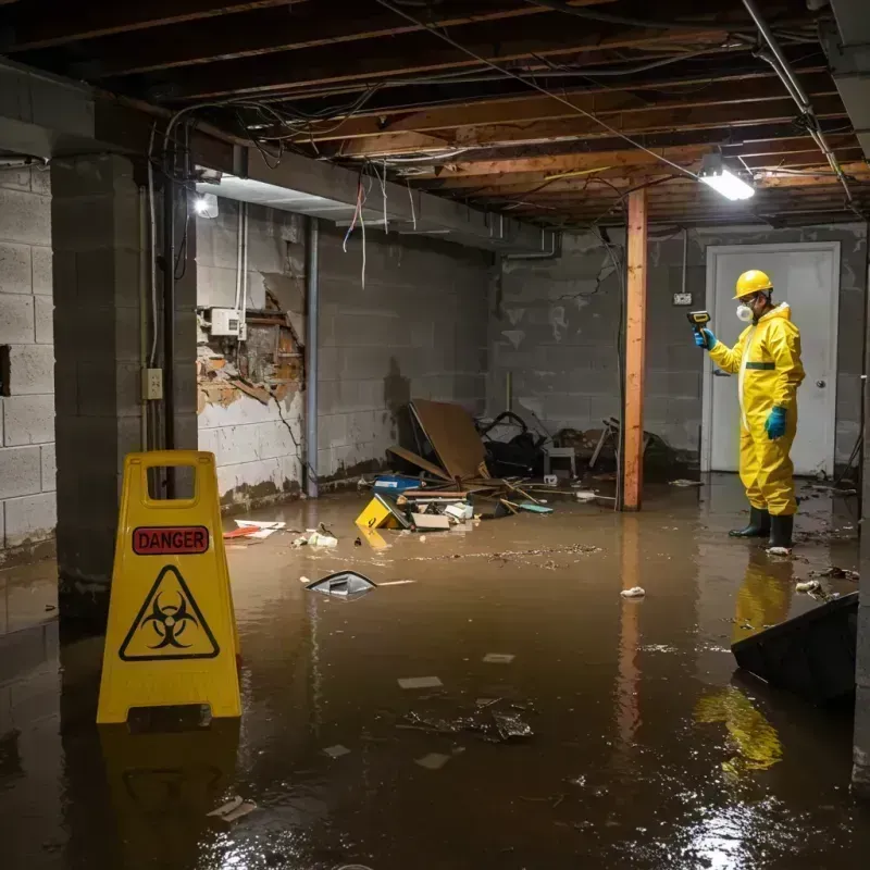 Flooded Basement Electrical Hazard in Hillsboro, WI Property